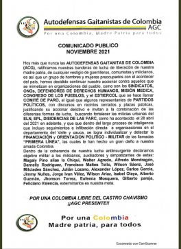 Rotundo rechazo a amenazas a dirigentes sociales políticos y sindicales