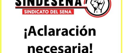Aclaración sobre el retiro de delegados de SINDESENA de la mesa de empalme