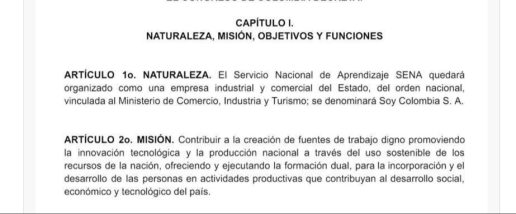 De interés: sobre presunta reestructuración del SENA