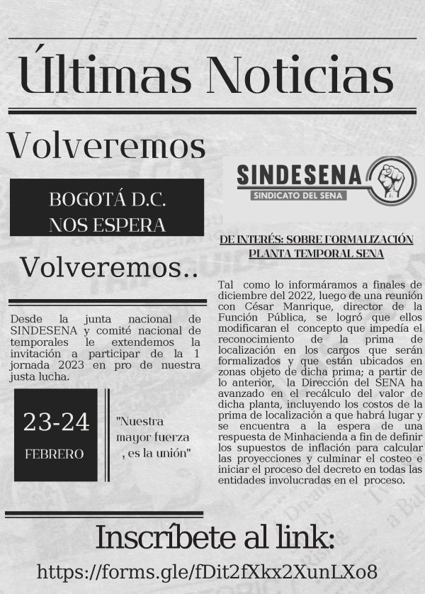De interés: sobre formalización planta temporal SENA