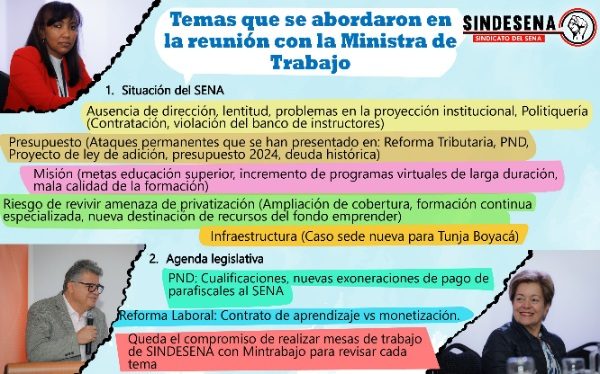 Temas que se abordaron en la reunión con la Ministra de Trabajo