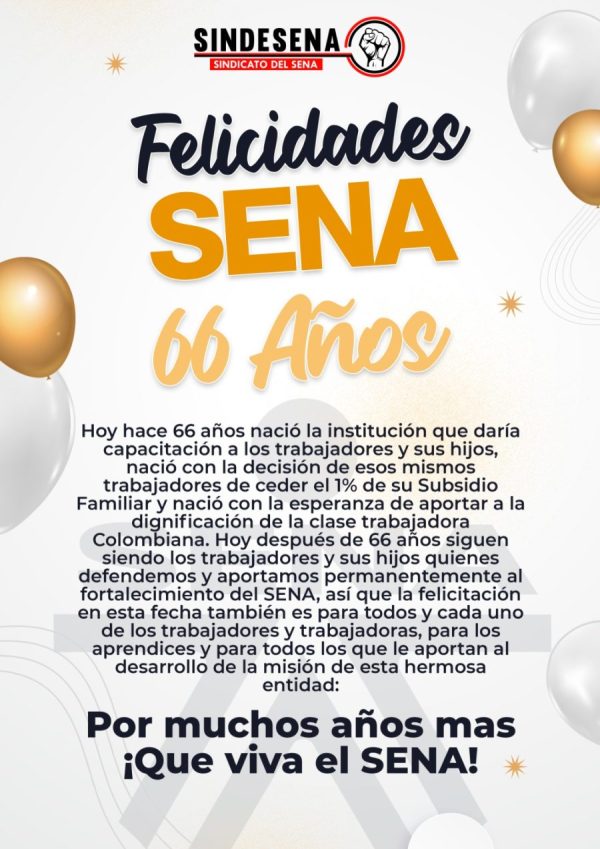 Felicidades SENA 66 años