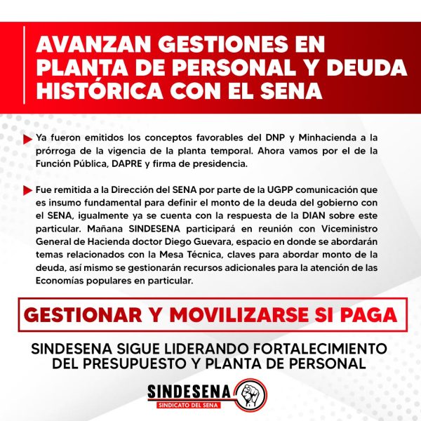 00AVANZAN GESTIONES EN PLANTA DE PERSONAL Y DEUDA HISTORICA