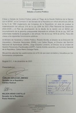 SINDESENA apoya la realización del debate de Control Político sobre el pago de la deuda histórica de la Nación con el SENA