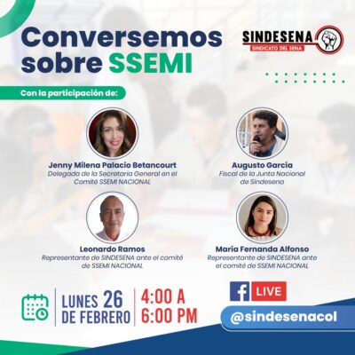 Facebook Live: Conversemos sobre SSEMI lunes 26 de febrero