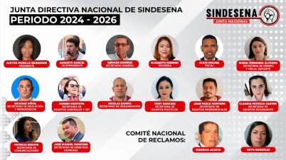 Conformación Junta Directiva Nacional de SINDESENA 2024-2026