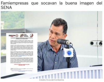 Subdirectiva Tolima - Aclaraciones nota periodística ECOS del Combeima