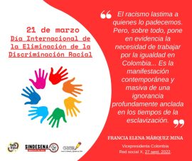 21 de marzo Día Internacional de la Eliminación de la Discriminación Racial