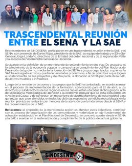 Trascendental reunión entre el SENA y la SAE