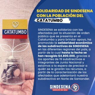 Solidaridad con la población del Catatumbo