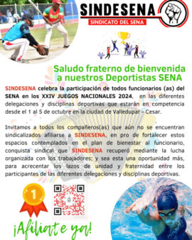 Sindesena saluda a los deportistas