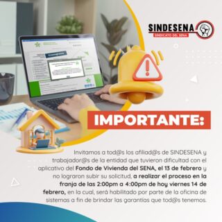 Importante: Indisponibilidad del Fondo de Vivienda del SENA y nueva fecha de acceso