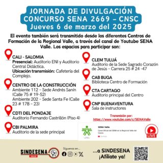 Jornada de divulgación concurso Sena 2669 - CNSC