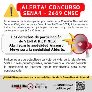 !Alerta¡ Concurso SENA 4 - 2669