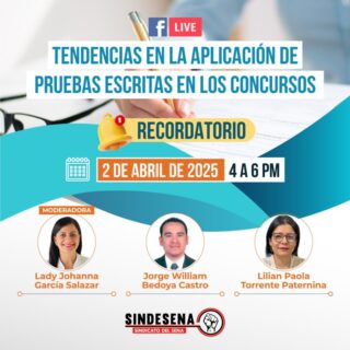 Recordatorio Facebook live: Tendencias en la Aplicación de Pruebas Escritas en los Concursos