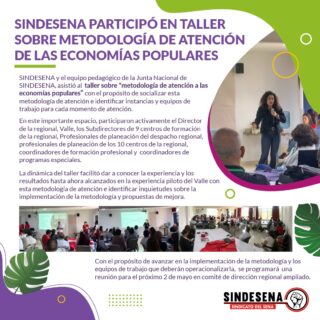 Sindesena participó en Taller sobre metodología de Atención de las Economías Populares