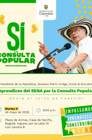 Encuentro Presidente Petro aprendices y trabajadores del SENA por la Consulta Popular