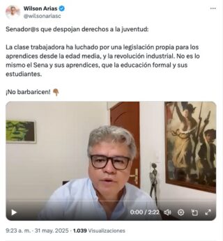 Senadores contra la juventud trabajadora: No confundan aprendices con estudiantes, ni derechos con favores