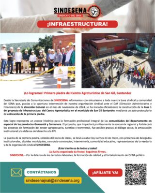 ¡Lo logramos! Primera piedra del Centro Agroturístico de San Gil, Santander