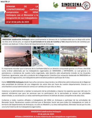 Semana de Confraternidad en Antioquia