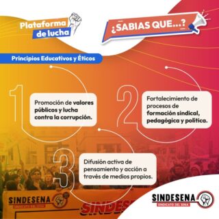 Principios educativos y éticos plataforma de lucha