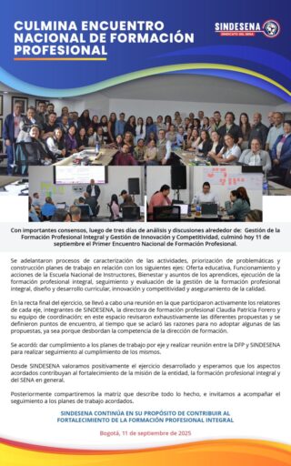 Culmina Encuentro Nacional de Formación Profesional