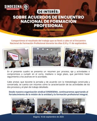 De interés: Sobre acuerdo de Encuentro Nacional de Formación Profesional