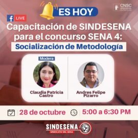 Es hoy Facebook Live capacitación de Sindesena para el Concurso