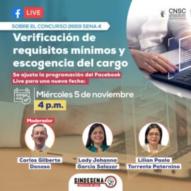 Nueva fecha Facebook live