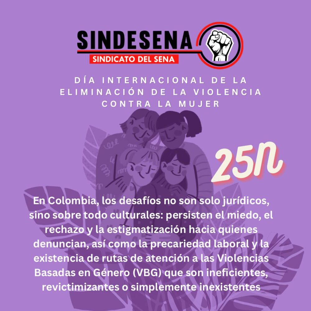 25N Día Internacional de la No Violencia contra las Mujeres - Sindesena