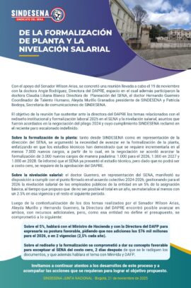 De la formalización de la planta y la nivelación laboral