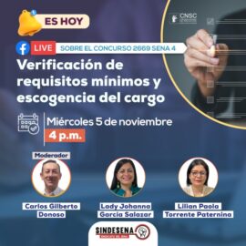 ¡Es hoy! Facebook Live Verificación de requisitos mínimos y escogencia del cargo