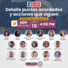 Recordatorio Facebook live: Detalle puntos acordados y acciones que siguen