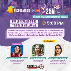 Recordatorio: Facebook Live Día de la NO violencia contra las mujeres 25N