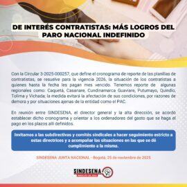 De interés contratistas más logros del Paro indefinido