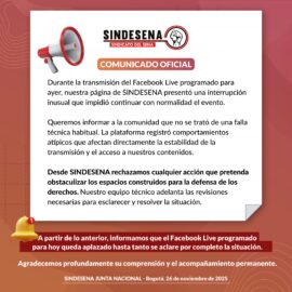 Comunicado oficial Facebook Live