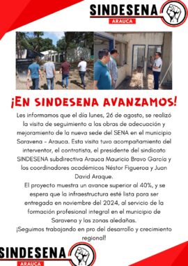 En SINDESENA Arauca avanzamos