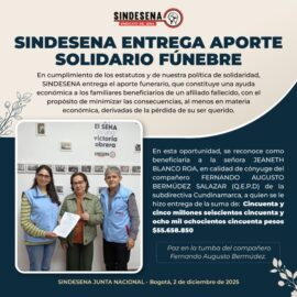 Aporte fúnebre Fernando Bermúdez subdirectiva Cundinamarca