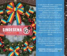SINDESENA Subdirectiva Cundinamarca desea a todos sus afiliados una Felíz Navidad