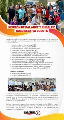 Reunión de balance y empalme subdirectiva Bogotá