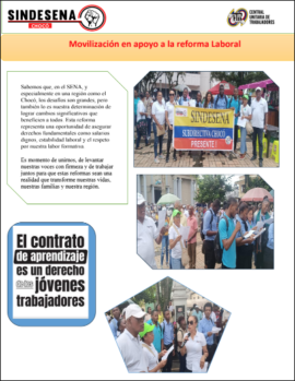 Movilización en Chocó en apoyo a la Reforma Laboral
