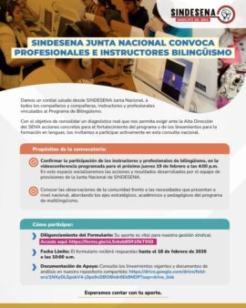 Convocatoria profesionales e instructores bilingüismo