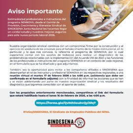 Convocatoria profesionales e instructores SENNOVA