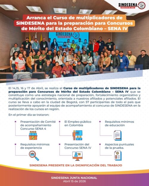 Arranca el curso de multiplicadores para el concurso SENA IV