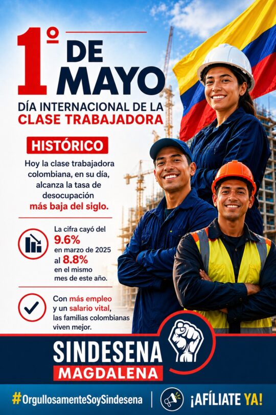 Comunicado dia 1 de mayo subdirectiva Magdalena 2026
