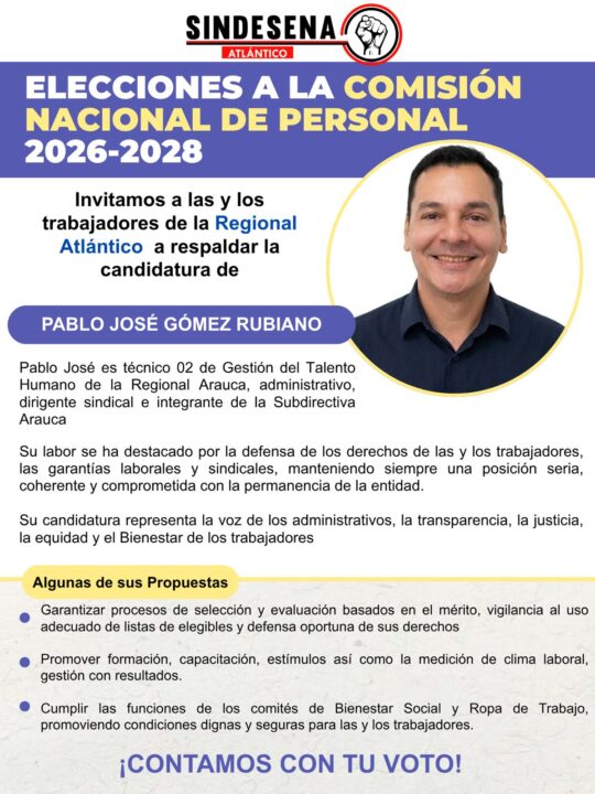 La Regional Atlántico se une para apoyar a Pablo José Gómez por una representación transparente y participativa