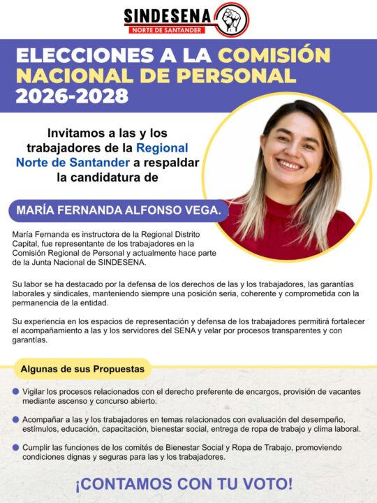 Regional Norte de Santander, hagamos valer nuestra voz apoyando a María Fernanda Alfonso Vega