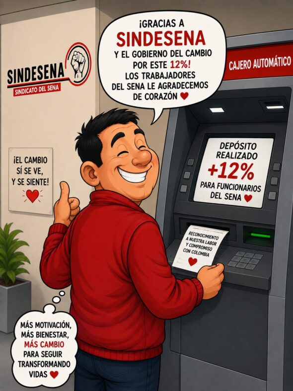 SINDESENA y el Gobierno del Cambio hacen realidad el aumento del 12% para los trabajadores del SENA
