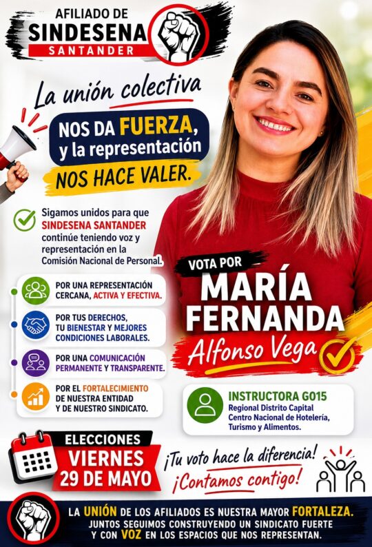 María Fernanda Alfonso Vega: la apuesta de SINDESENA Santander por una representación firme y cercana