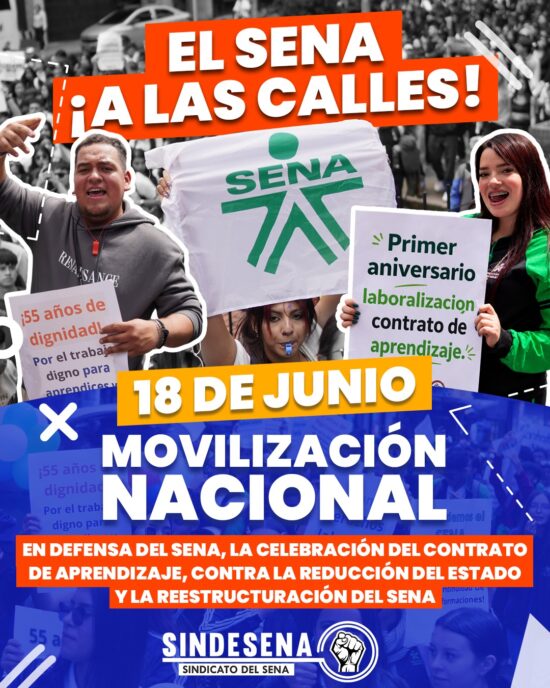 El SENA a las calles el 18 de junio 2026